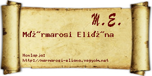 Mármarosi Eliána névjegykártya